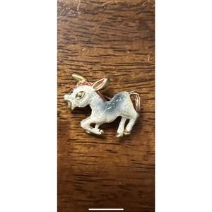 Vtg Unique Korean Donkey Horse Mule Deer Animal Pin Brooch